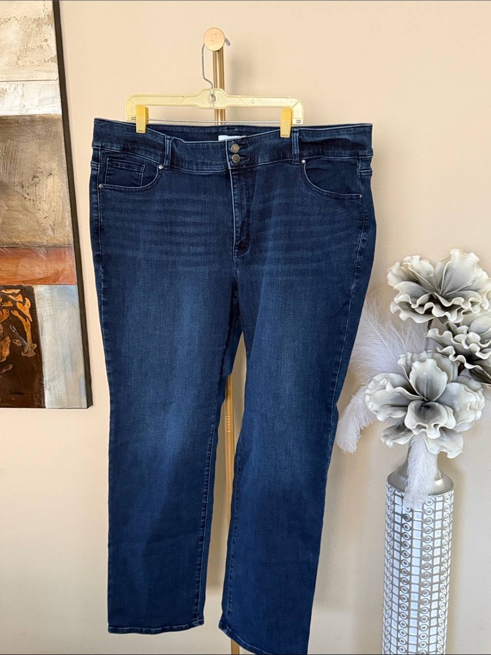 Lane Bryant Dark Blue Straight Leg Jeans